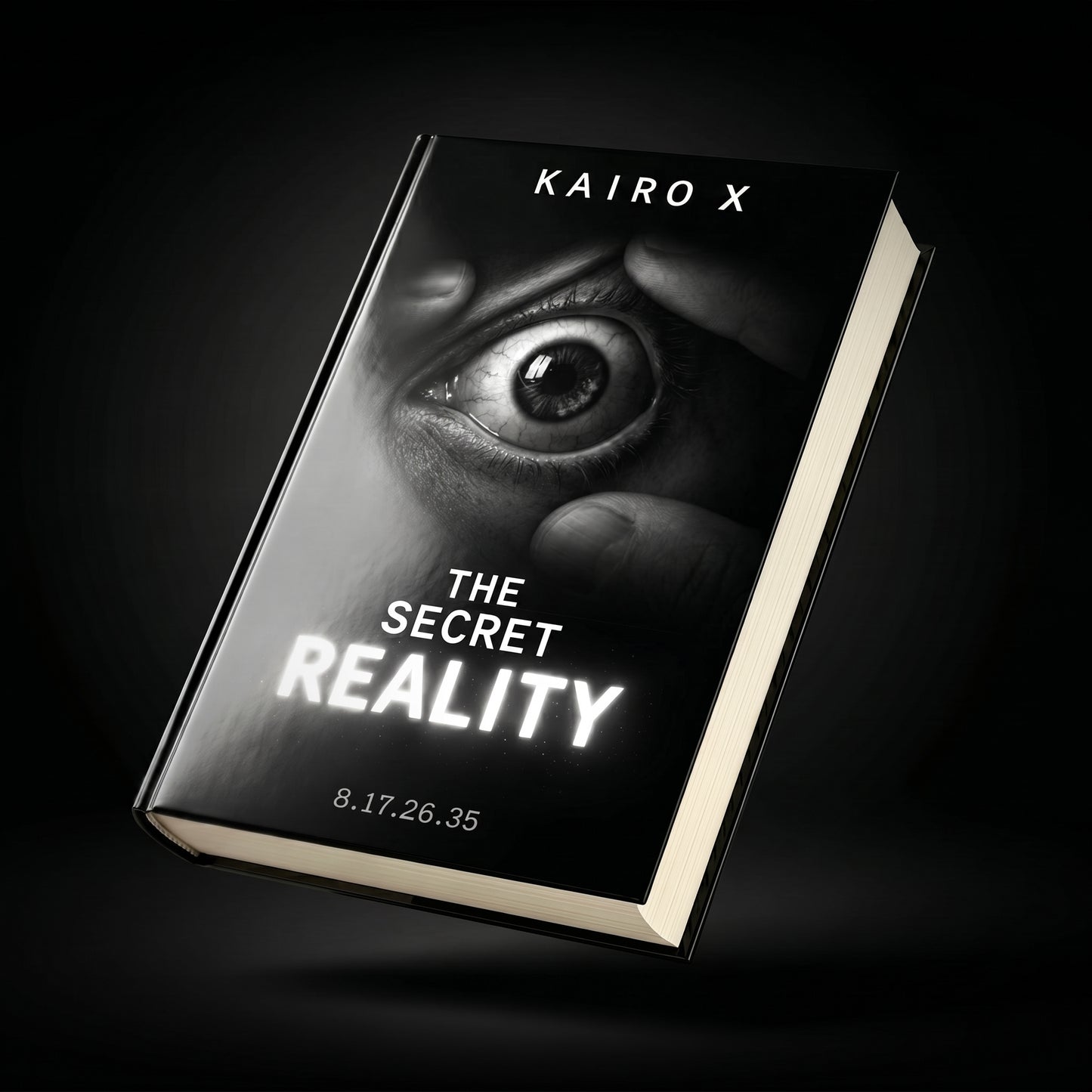 Book titled 'The Secret Reality' by Kairo X on a dark background